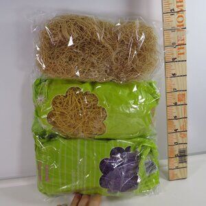 Tan, Yellow, & Purple Excelsior made from shredded wood chips (2 New Packages)